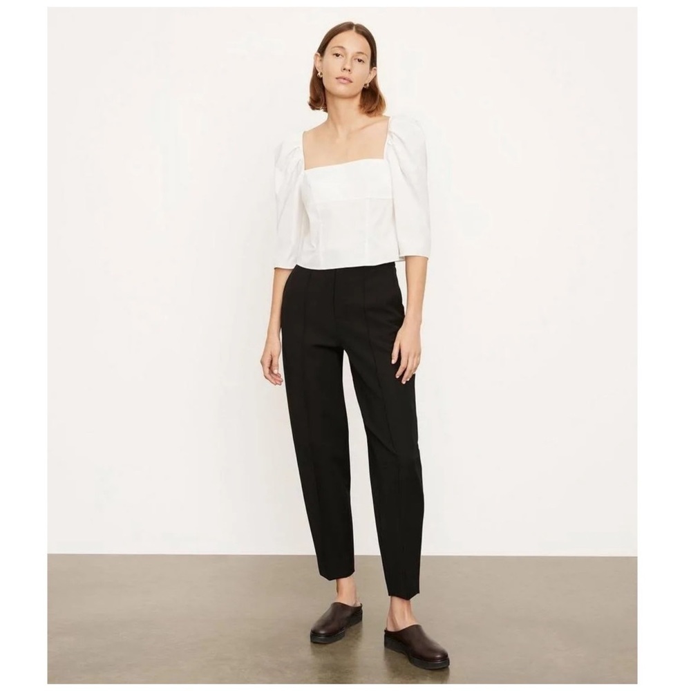 Vince. Pintuck Tapered Trouser black size 6